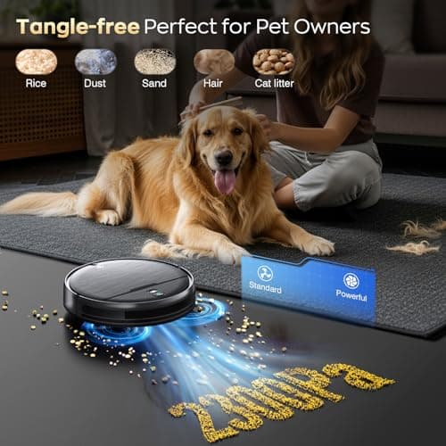 Robot Vacuum and Mop Combo with APP/Voice/Remote Control, 2 in 1 Vacuuming & Mopping Robot, Schedule, Strong Suction, Tangle-Free, Slim & Quiet, for Homes with Pets, Low Pile Carpet & Hard Floors 5