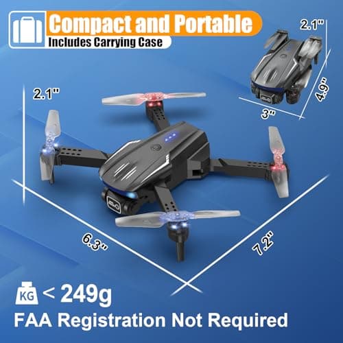 X-shop Drone with 1080P Camera for Kids Adults, Foldable RC Quadcopter with One Key Take Off/Land, Gesture Selfie, 3D Flip, 2 Batteries, Carrying Case, Toy Gift for Beginners 5
