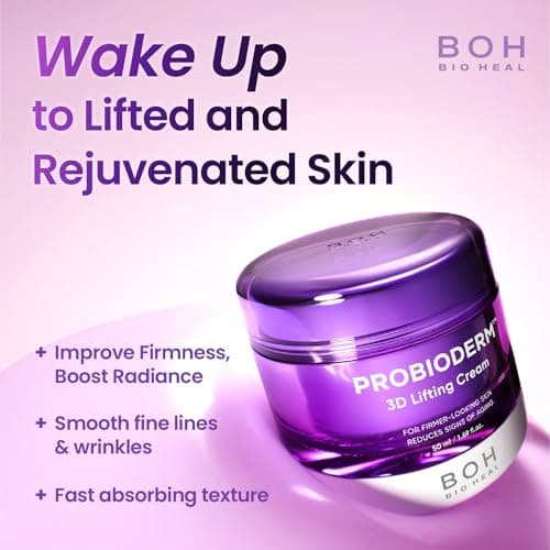 BIOHEAL BOH Probioderm 3D Lifting Cream 1.7 fl oz | Advanced Korean Anti-Aging Probiotics Facial Night Cream Moisturizer with 17-Peptide Complex & Patented Probioderm for Wrinkles on Face and Neck 2