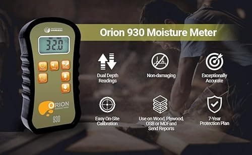 Orion® 930 Pinless Wood Moisture Meter by Wagner Meters I Accurate, Non-Damaging, Dual Depth Lumber Moisture Measurement, On-site Calibration (Standard Calibrator) 3