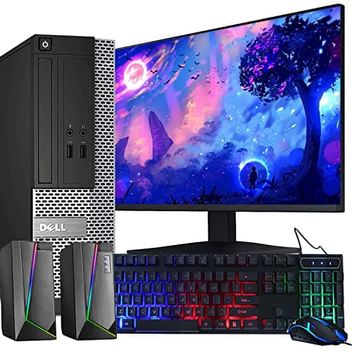 Dell OptiPlex Computer Desktop PC, Intel Core i5 3rd Gen 3.2 GHz, 16GB RAM, 2TB HDD, New 22 Inch LED Monitor, RGB Keyboard and Mouse, WiFi, Windows 11 Pro (Renewed) 5