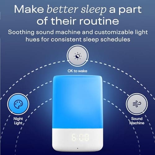 Nanit Sound and Light Smart Baby Night Light and Sound Machine | Audio Monitor | Cry Detection Alert Feature | OK to Wake Alarm Clock for Kids | Temp & Humidity Tracking | Rechargeable Battery | WiFi 2
