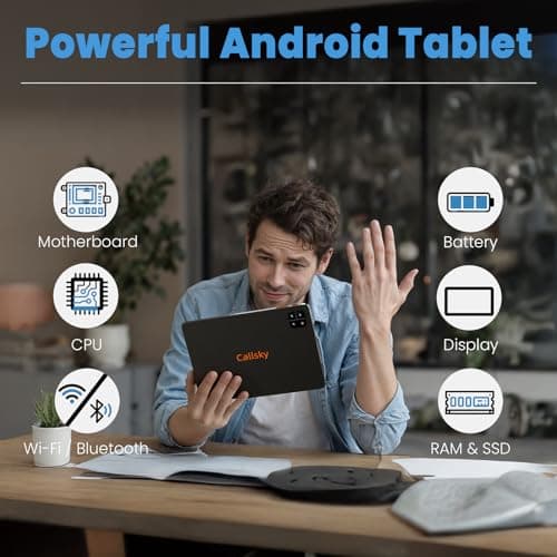 Callsky-Tab Android Tablet: 10.1" Tablet, Octa-core, 12GB RAM, 128GB Storage (Up to 2 TB Expand), 1280 x 800 Full IPS Screen, Eye Protection, WiFi 6 & Bluetooth 5.4, Dual Cameras, 6000mAh Battery 7