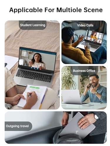 MALLRACE 2025 New Laptop,17.3-Inch FHD Display Laptop with Quad Core-12th Alder Lake N95(Up to 3.4GHz), 16GB RAM 512GB ROM Traditional Laptop Computer, 6000Mah Battery,Silver 5