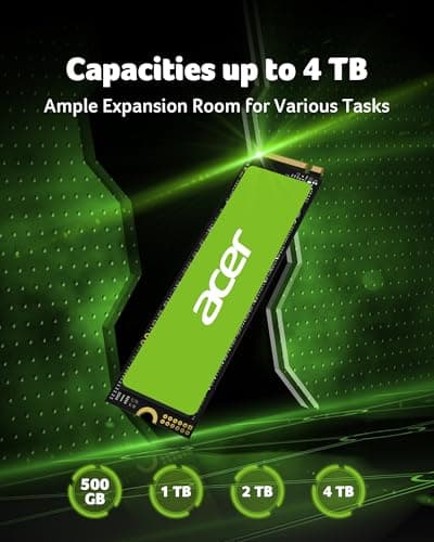 acer FA200 NVMe Gen4 SSD 2TB, PCIe 4.0, M.2 2280, Read Speeds Up to 7200MB/s, Internal Solid State Drive for Laptop, Desktop PC and PS5 Upgrade - BL.9BWWA.125 4