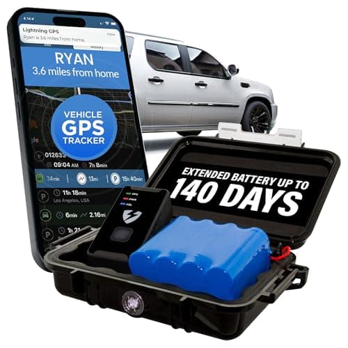 Lightning GPS GL300 Tracker Device for Vehicles w/Magnetic Case and Battery – Real-Time GPS Tracking, Vehicle & Fleet Monitoring, Hidden Tracking for Cars, Trucks or Trailers – Subscription Required
