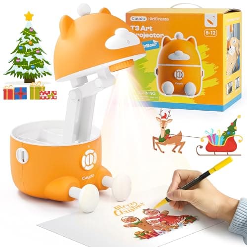 Caydo T3 Smart Drawing Projector with AI Magic, Step-by-Step Learn to Draw Projector for Kids, Educational Arts & Crafts Toy, Ideal Christmas Birthday Gift for Boys & Girls Ages 5+