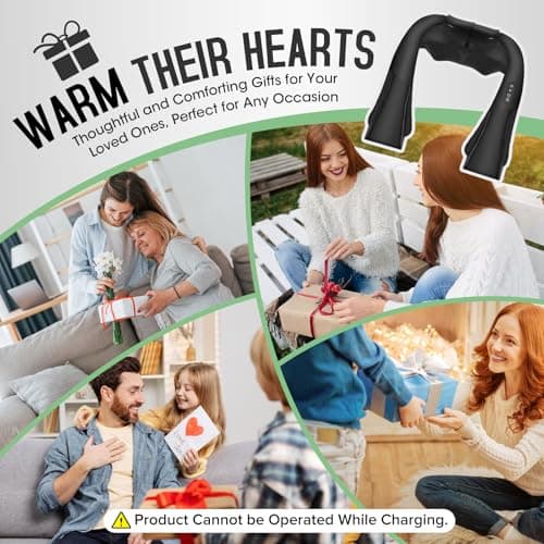 Cordless Shiatsu Neck and Shoulder Massager, Back Massager with Heat,Massage Deeper Tissue 4D Kneading Massage for Shoulder, Neck and Back, Use at Home, Office, Car - Gifts for Fathers Day Dad Gift 6