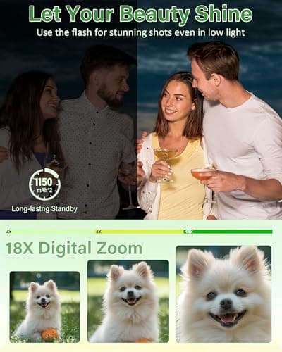 5K Digital Camera for Photography, 75MP WiFi Vlogging Camera for YouTube with 3" 180° Flip Screen, 18X Zoom UHD Autofocus Video Camara with 32GB SD Card 4