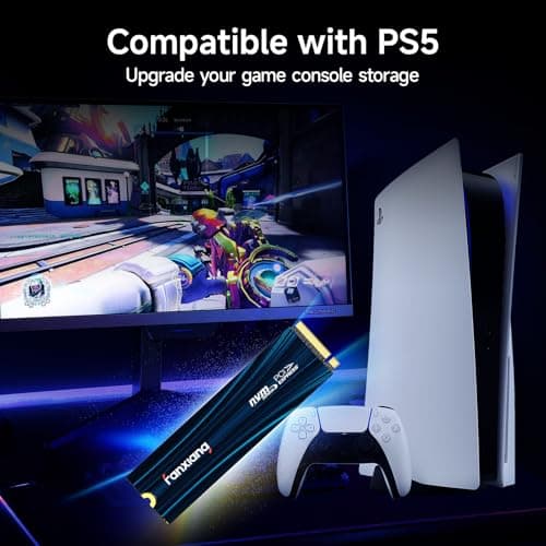 fanxiang 2TB NVMe SSD PCIe Gen 4 Gaming SSD for PS5, Up to 7100MB/s M.2 2280 SSD Compatible with PS5 Storage Expansion, Internal Solid State Drive for Gamers, Professionals, Creators S880E 2