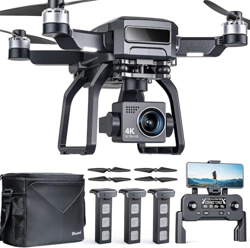 Bwine F7GB2 Pro Drones with Camera for Adults 4K UHD Aerial, 3-Axis Gimbal, 10000FT Control, 75 Mins Flight Time with 3 Batteries, GPS Follow, Waypoint, Orbit Fly, Auto Return, Beginner Mode