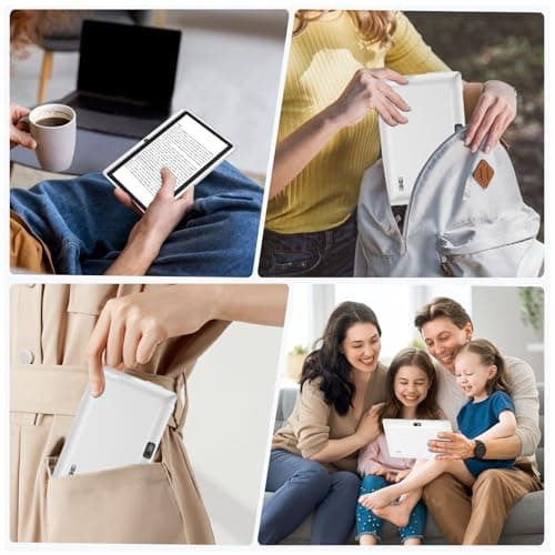 HNVHNV Android 15 Tablet 7 Inch Tablet, E-Reader, 9GB RAM 32GB ROM 1TB Expansion, Quad-core Processor, Dual Camera, 5G/2.4G WiFi, Bluetooth, Parental Control, Drop-Proof Case 5