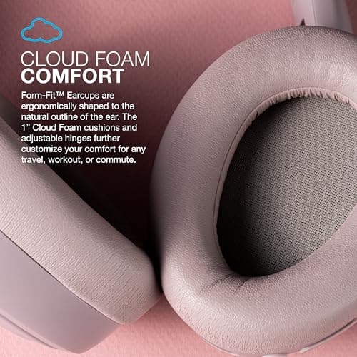 JLab JBuds Lux ANC Wireless Headphones, Mauve, Hybrid Active Noise Cancelling, Customizable Sound, Spatial Audio Compatible, Premium Over-Ear Bluetooth Headset 4