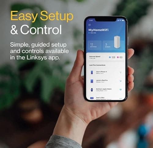 Linksys MX8000 Velop Mesh WiFi 6 System: AX4000, Tri-Band Wireless Network for Full-Speed Home Coverage, 5,400 sq ft Range (White, 2-Pack) 4