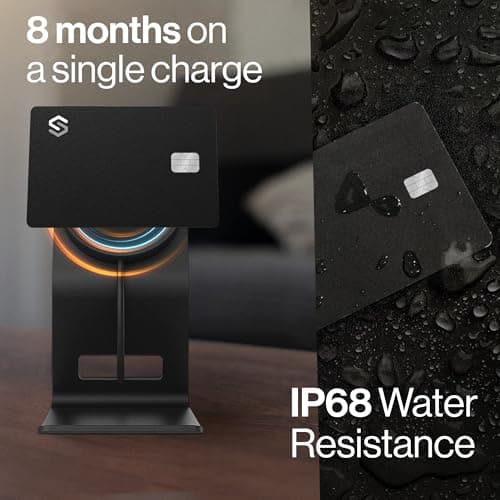 SPOTMINDERS Apple MFi Certified Credit Card Wallet Tracker PRO (iOS Only) Works with Apple Find My Tracking Card for Wallet Rechargeable Tag IP68 0.07in Slim iPhone Item Finder for Luggage Tags Purse 5