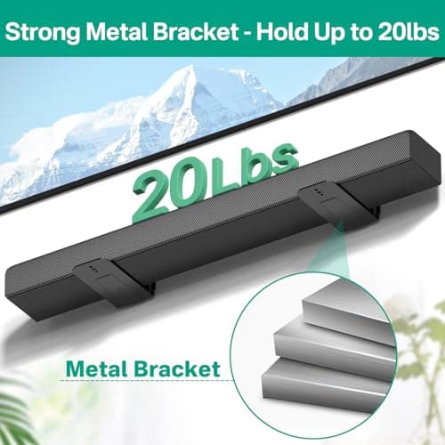 notiela Universal Soundbar Wall Mount Bracket Floating Wall Shelf for Samsung, Sony, LG, Nakamichi, Polk Audio, Vizio, Roku, Onn Soundbar Mount Mounting Bracket Sound Bar Mount Under TV 4
