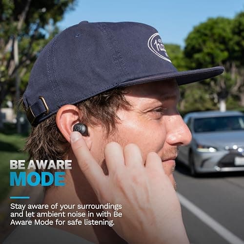 JLab Go Air Pop+ True Wireless Earbuds, in Ear Headphones, Bluetooth Earphones, 35H Playtime Ear Buds, Bluetooth Earbuds with Microphone, USB-C Charging Case, Dual Connect, EQ3 Sound, Black 4