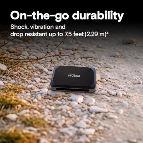 Crucial X9 2TB Portable SSD, Up to 1050MB/s, USB 3.2 USB-C, External Solid State Drive, Compatible with Windows, Mac, & Android, Reliable Storage for Games, Files, & Backups, Black - CT2000X9SSD902 3