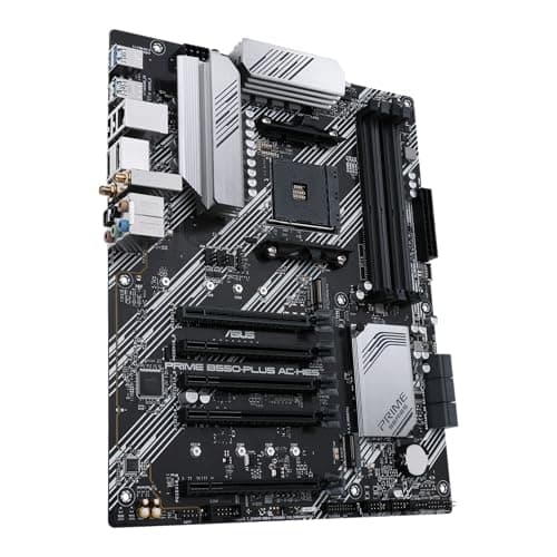 ASUS Prime B550-PLUS AC-HES AMD AM4 (3rd Gen Ryzen) ATX Motherboard (Dual M.2, PCIe4.0, WIFI5, 1Gb Ethernet, SATA 6 Gbps, USB 3.2 Gen 2 Type-C, Front USB 3.2 Gen 1 Type-C and CEC Tier II Ready) 3