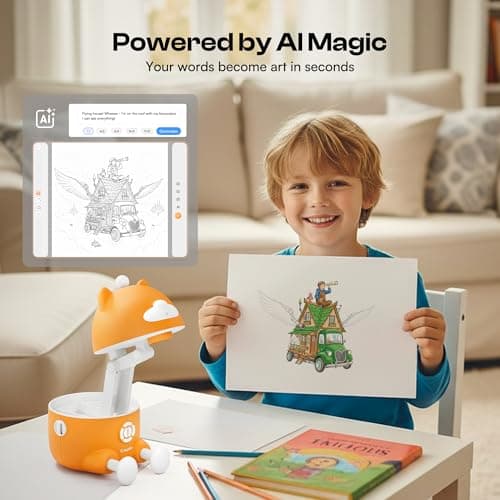 Caydo T3 Smart Drawing Projector with AI Magic, Step-by-Step Learn to Draw Projector for Kids, Educational Arts & Crafts Toy, Ideal Christmas Birthday Gift for Boys & Girls Ages 5+ 3