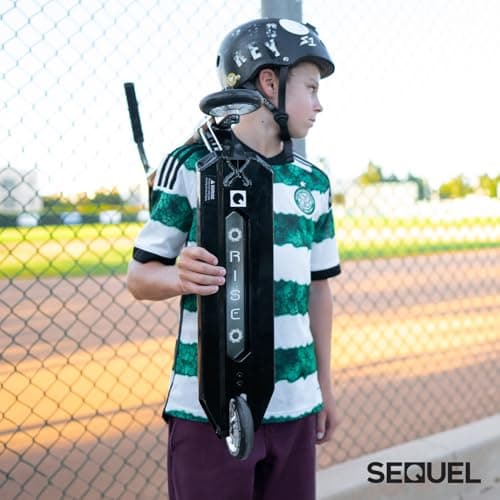 Sequel Rise Park Stunt Scooter – Complete Pro Trick Scooter with Aluminum Bar, 110mm Hollowcore Wheels, and IHC Compression (Black/Silver - Park) 4