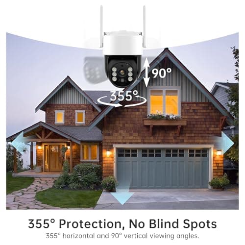 EYEEDGE Solar Security Cameras Wireless Outdoor, 2.4GHz Dual WiFi Cameras for Home Security, Battery Powered Outside Camera with Human Detection,Color Night Vision,2-Way Talk,Siren Alarm（2-Pack） 4