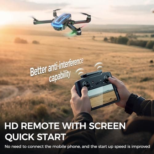 GPS Drone with 4K HD Camera EIS for Adults, 4.5 inch Screen on Remote Controller,FPV RC Drones with Auto Return, Follow Me and Lightweight,,2 PCS Batteries for Long Flight Time,Easy Fly Quadcopter for Kids & Beginners,Under 250g 4