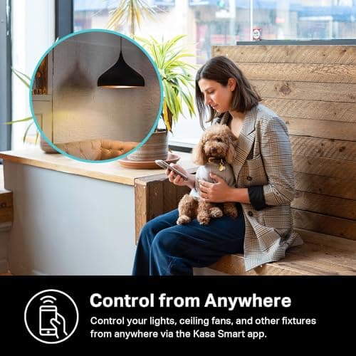 Kasa Smart Dimmer Switch HS220, Single Pole, Needs Neutral Wire, 2.4GHz Wi-Fi Light Switch Works with Alexa and Google Home, UL Certified, No Hub Required, 1 Pack 5