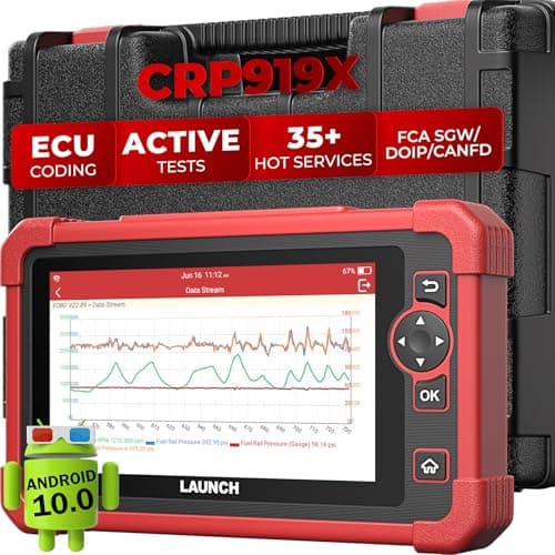LAUNCH X431 CRP919X OBD2 Scanner, Bidirectional Scan Tool As X431, ECU Coding Car Scanner, CANFD DOIP, FCA SGW, 35+ Services, Android 10.0, Active Test, All System Diagnostic Tool, 150+ Brands