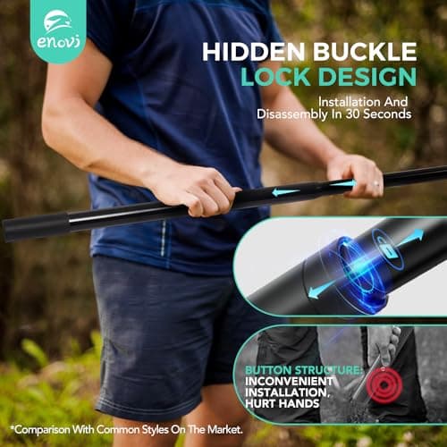 ENOVI EasyGo Badminton Set, with Net, 4 Racket, 4 Birdies, Portable Storage Box, for Backyards, Outdoor Games, Yard Games 3