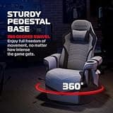 RESPAWN 900 Console Gaming Recliner with Footrest and Lumbar Support - Comfortable Ergonomic Gaming Chair with Headrest, No Wheels, Reclining, Heavy Duty, Racing Style Video Game Chairs - Gray Fabric 5