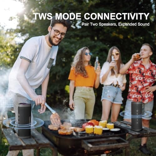 Vanzon Bluetooth Speakers, V40 Wireless Portable Speaker V5.0 with 24W Loud Stereo Sound, 24H Playtime, TWS and IPX7 Waterproof, Suitable for Travel,Home & Outdoors, Great Choice for Gift 5