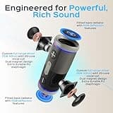 TREBLAB HD77 Bluetooth Speaker - Powerful 360° Sound with Impactful Bass, 30W Portable Wireless Audio, 20H Battery, IPX7 Waterproof, TWS Stereo, Shockproof Design for Outdoor, Beach, Pool, Jobsite 3