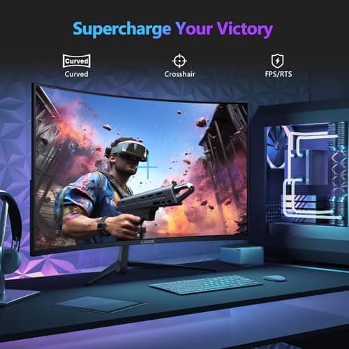 Z-Edge 27 inch Curved Gaming Monitor, QHD 1440P 165Hz 144Hz Curved 1500R Computer Monitor, MPRT 1ms Monitor Gaming, 16.7M Colors, UG27Q Frameless Bezel, 2X DP 1.4 Ports and 2X HDMI 2.0 Ports 4