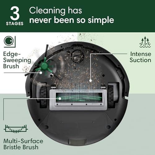 iRobot Roomba 105 Vac Robot Vacuum - Easy to use, Intense Power-Lifting Suction, LiDAR Navigation, Multi-Surface Cleaning, Cleans in Neat Rows, Self-Charging 3