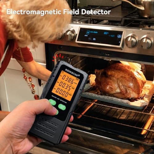 EMF Detector – 3-in-1 Electromagnetic Radiation Meter for AC Magnetic, AC Electric & Microwave Fields – Handheld EMF Reader for Home, Office & Smart Meters, Ideal for Non-Professional Users 3