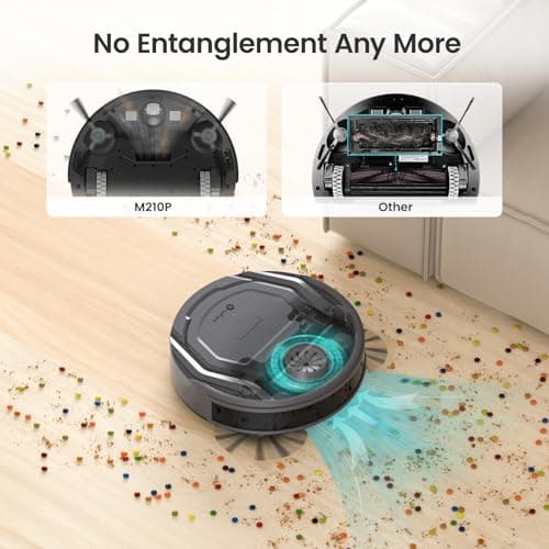 Lefant M210P Robot Vacuum Cleaner, 4000pa Suction, 200 Mins Runtime, Super Thin, Quiet, Self-Charging, Ideal for Pet Owners, Multi Surface Cleaning, APP/WiFi/Alexa Control, Gray 4