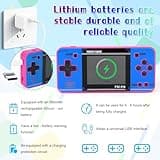 Handheld Game for Kids ，Built-in 220 32-bit Video Games, 3.0” IPS Screen, Rechargeable Portable Game , Travel Mini Arcade Electronic Toys Gift for Boys and Girls (Pink+Blue) 3