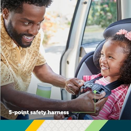 Safety 1st Grand 2-in-1 Booster Car Seat, Converts from High Back to Belt-Positioning Booster, High Back Seat for Kids 40-65, and Belt-Positioning 40-100 Pounds, Black Sparrow 4