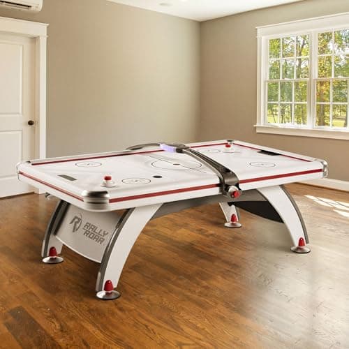 Rally and Roar Air Powered Hockey Multiple Styles Game Tables, Indoor Arcade Gaming Sets with Electronic Score Systems, Excellent for Family Game Rooms 3