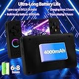 Upgraded XF40H Handheld Game Console, Retro Gaming Console Preloaded Classic Games with Multiple Emulators, 4.0 Inch 4K HD IPS Screen Open Source Linux System, Pocket Video Gaming (Black-128G) 4