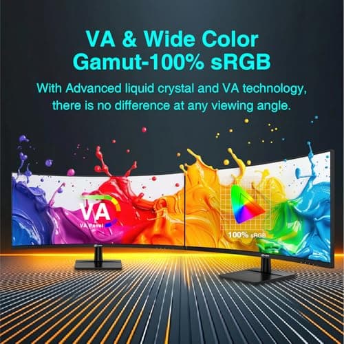 ArcticPro 34inch 200Hz Curved Gaming Monitor, WQHD 3440*1440p, 1ms Response Time, Adaptive sync, 3000:1 Contrast, 3-Sided Frameless, Ultra Slim, 120% sRGB, Bluelight Filter, HDMI(TMDS)& DP Ports,Black 4