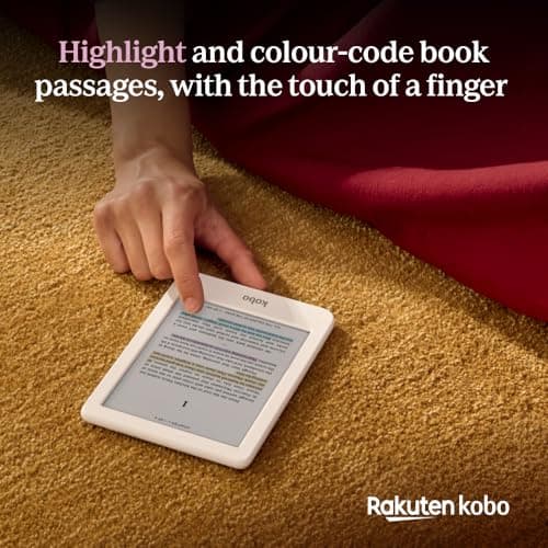 Kobo Clara Colour | Colour eReader | 6” Glare-Free Colour E Ink Kaleido™ 3 Display | Dark Mode Option | Waterproof | Audiobooks | 16GB of Storage | White 2