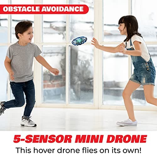 Force1 Scoot Hand Operated Drone for Kids or Adults - Hands Free Motion Sensor Mini Drones, Easy LED Indoor Rechargeable UFO Toy Flying Orb Ball Drone Toys for Boys and Girls (Blue) 3