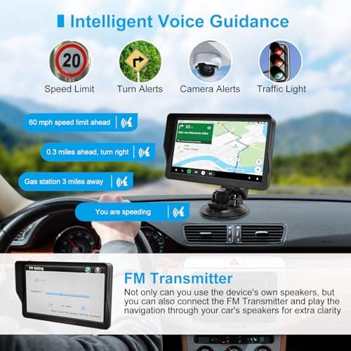 GPS Navigator for Car Truck RV - 9 Inch HD Navigation System with 2025 Maps, Free Lifetime Updates, Custom Truck Routing 3