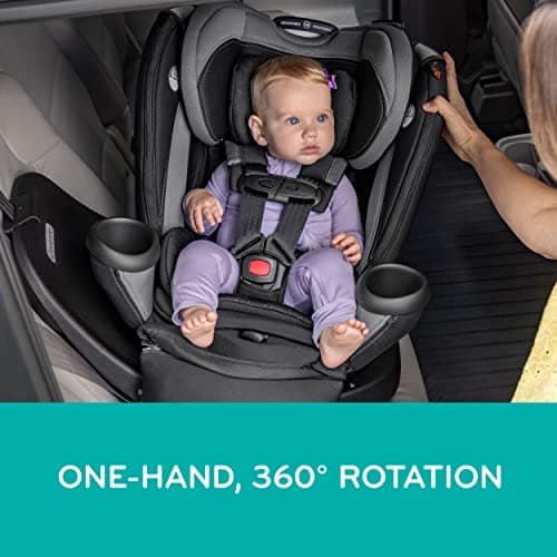 Evenflo Revolve360 Extend Convertible Car Seat with 360 Degree Rotation, Extended Rear-Facing, Forward-Facing, Booster Mode, and Secure Latch Install, Rockland Green 5