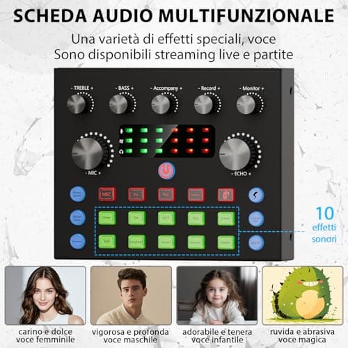 Podcast Microphone Bundling - Complete Recording Studio with Microphone, Voice Changer and Podcasting Equipment for Live Streaming (YouTube, TikTok), Podcast, Recording, Vocals, Gaming, PC/Laptop 2