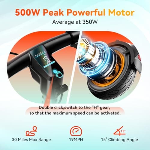 TST HOVSCO Electric Scooter for Adult, Up to 19/23 MPH and 30 Miles Long Range E Scooter, 8.5"/10" Solid and Pneumatic Tire, Portable Folding EScooter with Dual Brakes, Commuting Escooter App Control 4