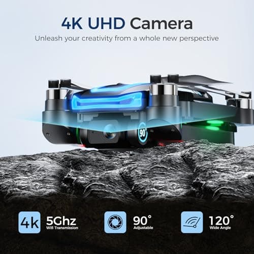 GPS Drone with 4K HD Camera EIS for Adults, 4.5 inch Screen on Remote Controller,FPV RC Drones with Auto Return, Follow Me and Lightweight,,2 PCS Batteries for Long Flight Time,Easy Fly Quadcopter for Kids & Beginners,Under 250g 2