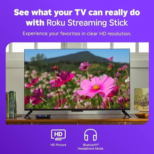 Roku Streaming Stick HD 2025 — HD Streaming Device for TV with Roku Voice Remote, Free & Live TV 3